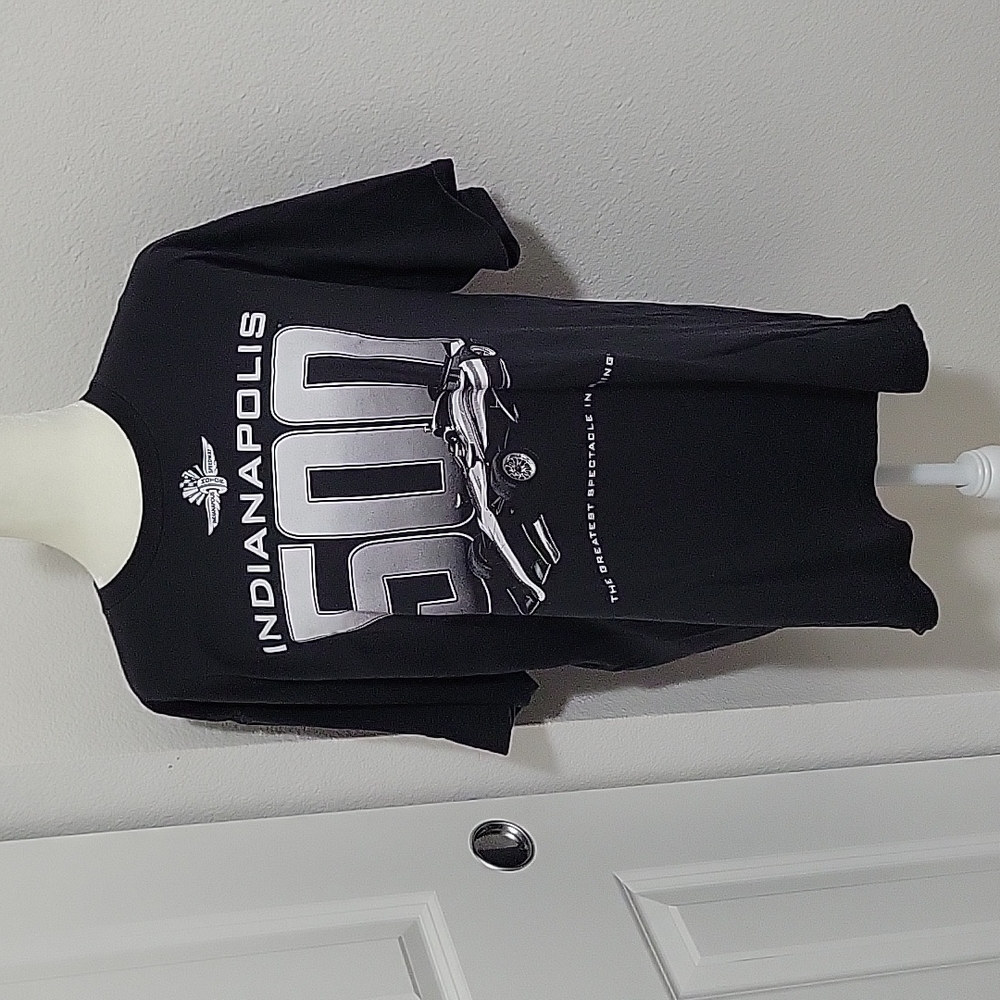 Reebok Indianapolis 500 Graphic T-Shirt Men's Size XL Black and Grey